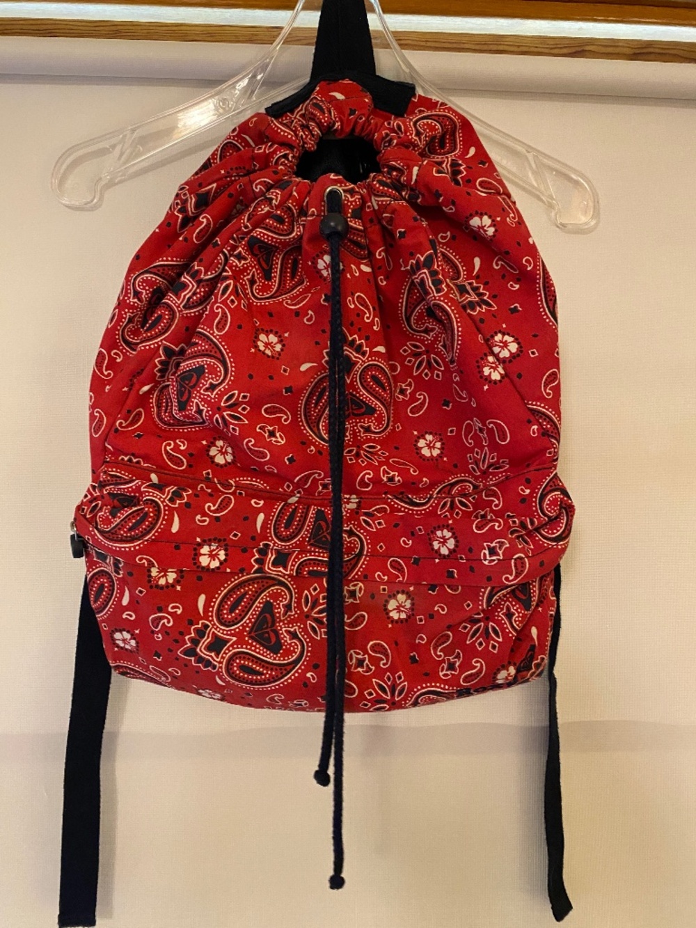 ROXY red bandana cloth backpack
